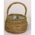 Festive rattan hand flower basket